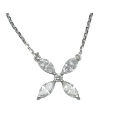 14 Krt. diamanten collier.