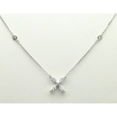 14 Krt. diamanten collier.