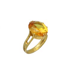 18 Krt. vintage ring met citrien