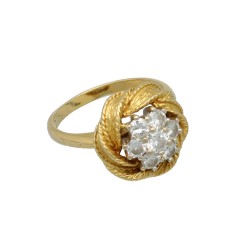 18 Krt Vintage Ring met Briljant ca. 0.80 Ct