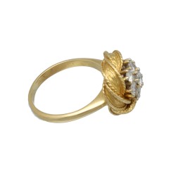 18 Krt Vintage Ring met Briljant ca. 0.80 Ct