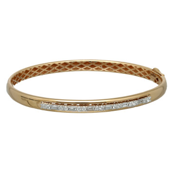 18 Krt Rosé gouden armband met Diamant 0.46 Ct