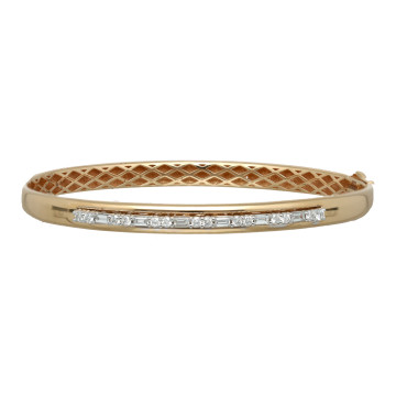 18 Krt Rosé gouden armband met Diamant 0.46 Ct