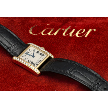 Cartier Tank Francaise Ref.2385.Factory set Diamant