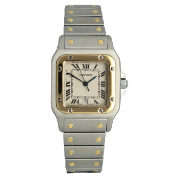 Cartier Santos Galbee Goud/Staal